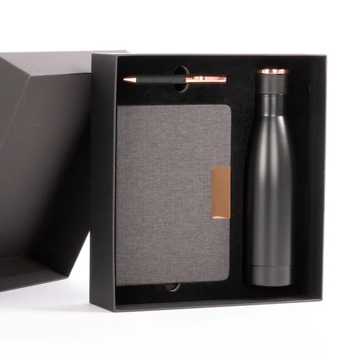 Set de Regalo "EPIC" negro con detalles encobrizados.