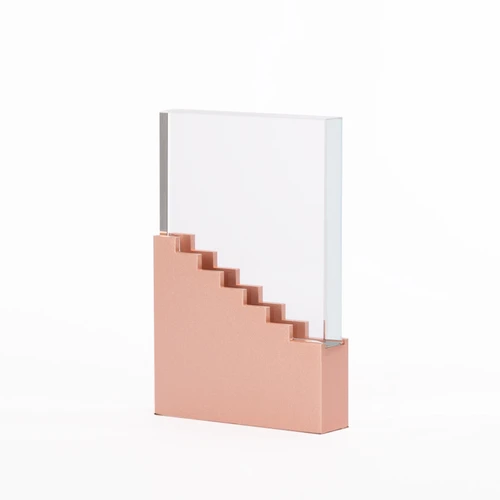 Trofeo de Acero Encobrizado y Cristal "Ladder"